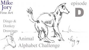 5 minute Dingo and Donkey drawings - animal alphabet challenge - episode D
